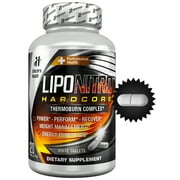 LIPONITRO HardCore Diet Pills with Thermo-Burn Complex + Energy, 120 Tablets