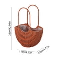 thumbnail image 3 of Handwoven Rattan Flower Basket for Floral Arrangements and Home Decor - Pastoral Style Handheld Display Basket, 3 of 6