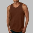 thumbnail image 6 of QSAWXQZ Men's Basic Tank Top Sleeveless Crewneck Solid Pullover Workout Top Coffee S, 6 of 6