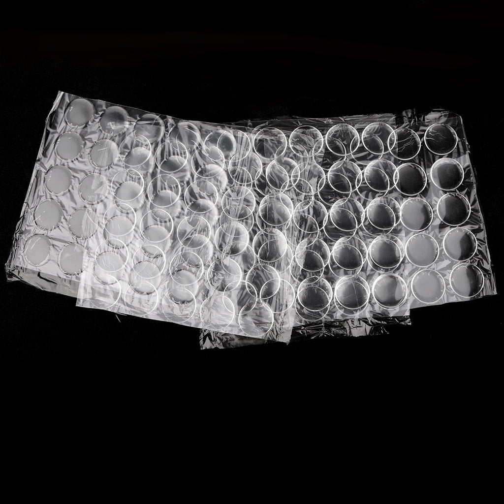 100pcs  1" Crystal Clear PVC Adhesive Circles Bottle Cap Stickers 