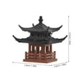 thumbnail image 4 of Miniature Pavilion Statue Decor Mini Pavilion Figurine Garden Chinese Style Pavilion Sculpture, 4 of 9