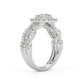 thumbnail image 4 of AFFY Twisted Infinity Halo Bridal Set Rings for Women, IGI Certified 1.10 Carat (ctw) Princess And Round Lab Grown Diamond Engagement Wedding Ring 14K Solid White Gold F-G, VS-SI Quality Size-8.5, 4 of 6