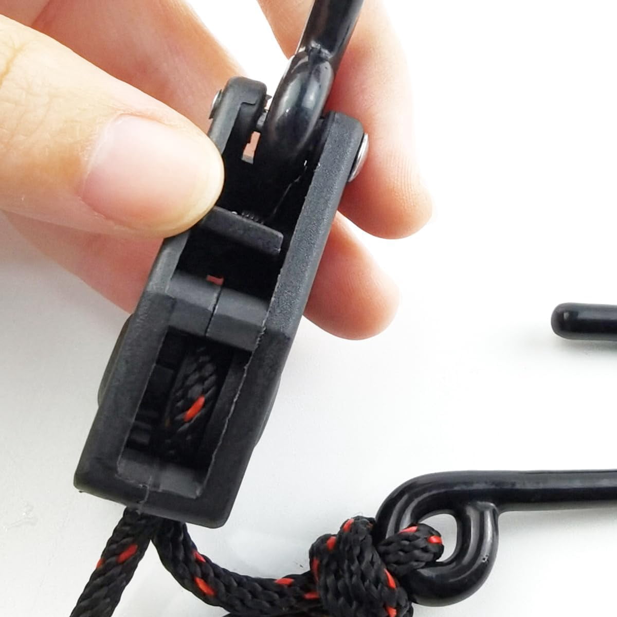 ABCISI 4PCS 8ft 1/8in Adjustable Heavy Duty Rope Hanger Ratchet Kayak and Canoe Bow and Stern Tie Downs Straps