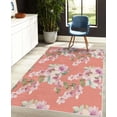 thumbnail image 4 of Floral Decorative Rug, Watercolor Shabby Form Nature Petals in Soft Tones Picture, Quality Carpet for Bedroom Dorm and Living Room, 6 Sizes, Coral Lilac, by Ambesonne, 4 of 4