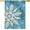 Blue Snowflakes, variant on Welcome Christmas Garden Flag 12x18 Inch Double Sided Burlap, Winter Snowflake Yard Flags for Holiday Xmas Seasonal Outdoor Decoration(ONLY FLAG)