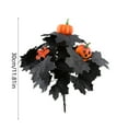 thumbnail image 3 of Darzheoy Artificial Silk Maple Leaves Branches - Fall Decor for Wedding, Halloween, Thanksgiving - Realistic Faux Maple Stems for Bouquet, Table Centerpiece, Black, 3 of 6
