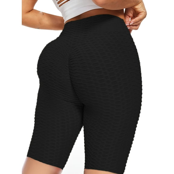 Women Tiktok Butt Leggings Anti Cellulite Scrunch Butt Lifting Hot Short Pants Textured Push Up Booty Tights Pants