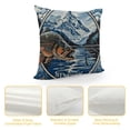 thumbnail image 4 of YINGXI  Square Pillow Cover Blue Bass Fish Fishing Camping Sign Throw Cushion Covers for Couch Chair Bedroom 22x22in, 4 of 5