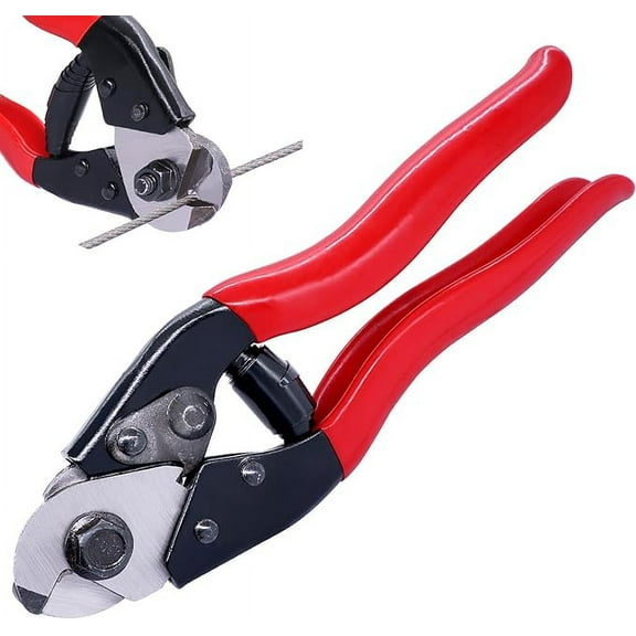 Wire Rope Cable Cutter, Up To 5/32" Heavy Duty Stainless Steel Aircraft Bike Cable Cutter, Bicycle Brake Cutter Wire Rope Cutter For Decking Railings Stair Metal Fencing N-029