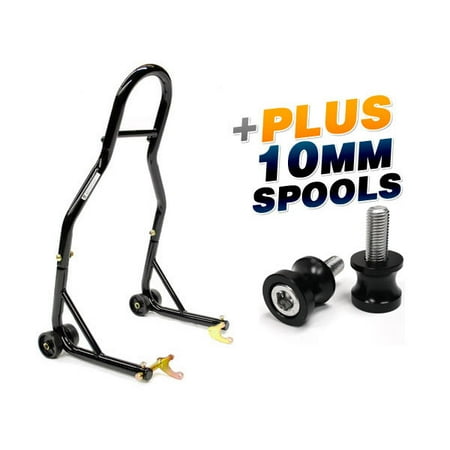 Motorcycle Swing Arm Stand Venom Motorcycle Rear Swingarm Lift Stand - w/ Spools For Kawasaki ZRX1200/R 2001-2005 ()