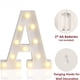 thumbnail image 3 of 1pc LED Marquee Number Lights Sign, Luces De Decoraciones De Halloween Al Aire Libre, Alfabeto A-T, Alimentado Por Batería Luces De Números De Decoración De Navidad Blanco Cálido, Accesorio De Vacacio, 3 of 3