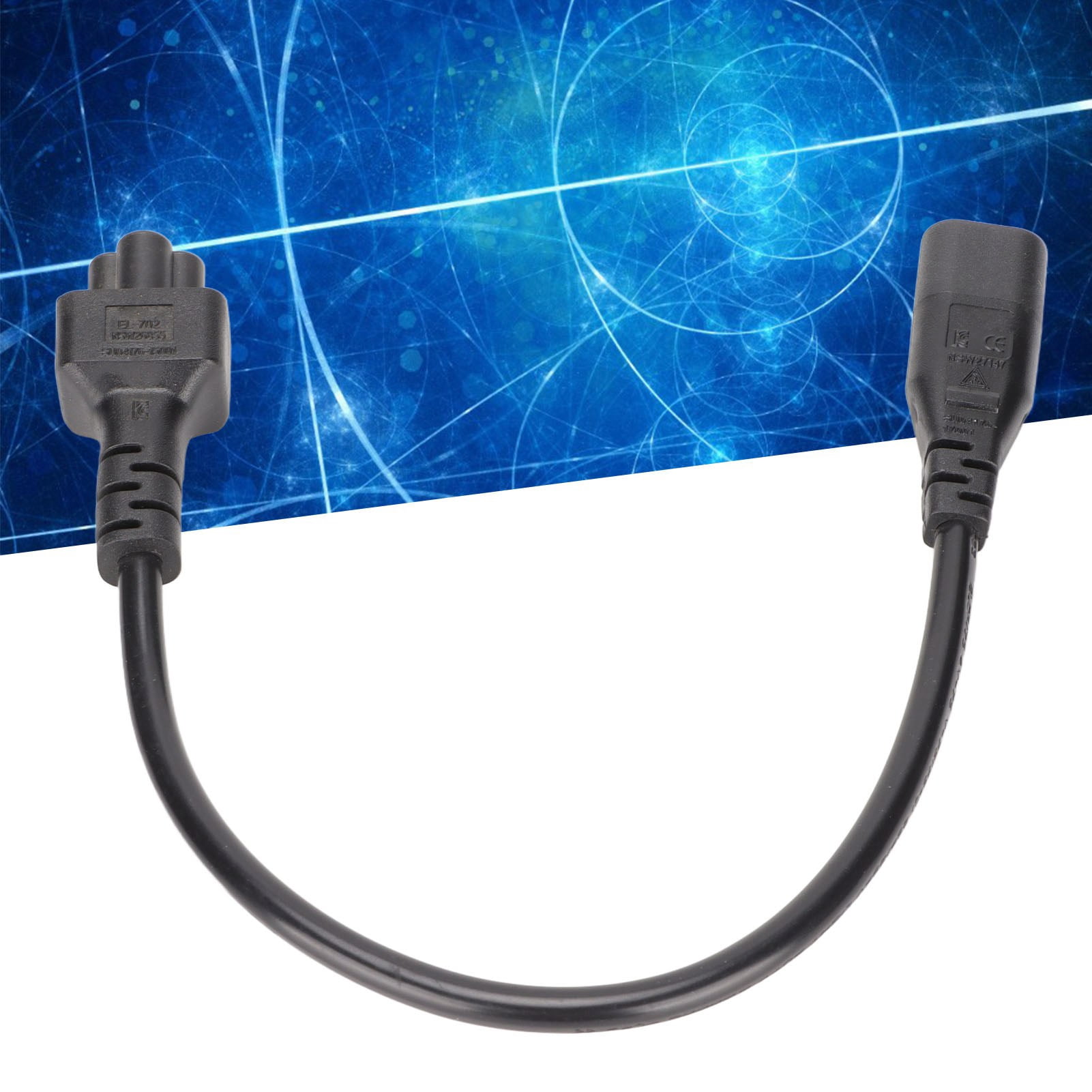 Fiche IEC 320 C8 vers Prise C7, Câble Adaptateur Principal D