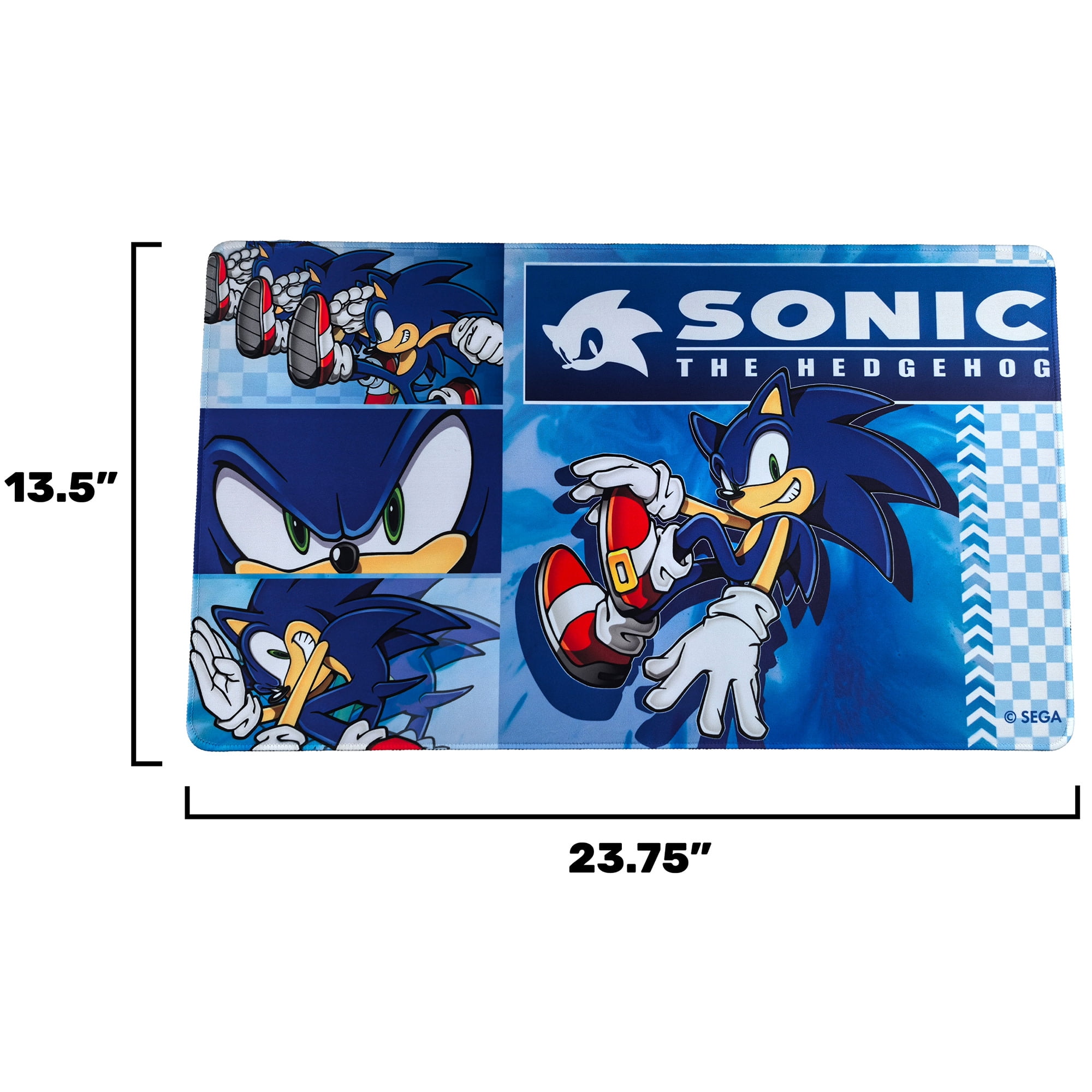 KESS: Sonic: Playmat - Modern Sonic - 23.75 x 13.5" Neoprene, Non-Slip, Tabletop Accessory, Comfort & Protection, Card-Board-Dice-RPG Games, Mouse Pad
