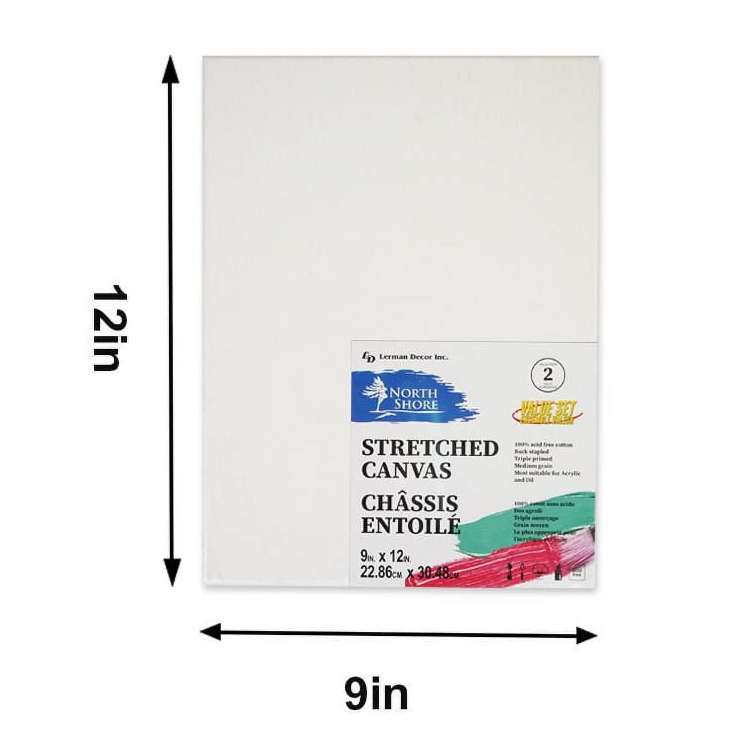 Paquet de 6 toiles tendues North Shore 9"x12"