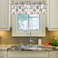 thumbnail image 2 of Yayeee Kitchen Valance Rod Pocket 54" x 18" Living Room Window Curtain, Beige Nordic Christmas House, 2 of 6