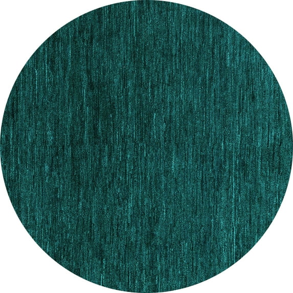 Ahgly Company Indoor Round Abstract Light Blue Modern Area Rugs, 3' Round