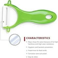 thumbnail image 6 of Peeler For Vegetables And Fruits Peeler Set, Quickly Peels Apple, Potato, Corn, Ginger, Citrus, Avocado, Mango and More (green 2pack), 6 of 7