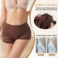 thumbnail image 2 of MANIFIQUE 2 Packs Shapewear Tummy Control Panties for Women Seamless Stripe Lace Body Shaper Underwear Slim Panty, 2 of 6