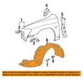 thumbnail image 3 of For 00-04 Avalon Front Splash Shield Inner Fender Liner Panel RH Passenger Side, 3 of 4