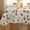 Leaves, variant on Vinyl Tablecloth with Flannel Backing 60 X 120 Inch, Floral Waterproof Heat Resistant Plastic Tablecloth, Heavy Duty French Table Cover for Dining, Party, Indoor, Outdoor, Blue