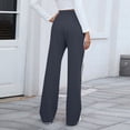 thumbnail image 4 of CIENVNSTG Women's Loose-Fit Straight Wide Leg Track Pants High Waisted Drawstring Side Striped Design Sweatpants with Pockets Practical Athletic Bottoms for Everyday Casual Style Navy L, 4 of 7