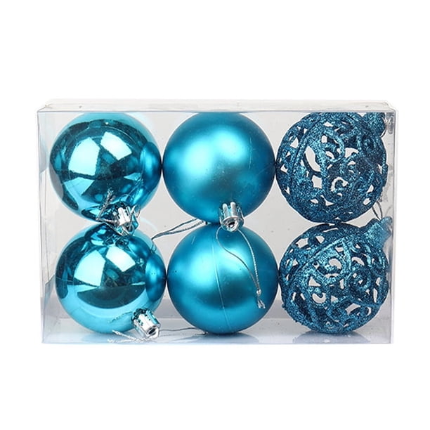 Adornos navideños Bola navideña 6CM8CM Colgante Luz navideña Bola hueca de plástico Suministros