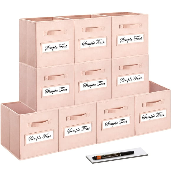 Storage Cube artsdi, tela plegable de 11 pulgadas, color rosa (juego de 10)