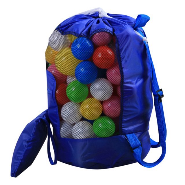 Coofit Mesh Beach Bag Folding Portable Drawstring Toy Mesh Bag Beach Toy Bag