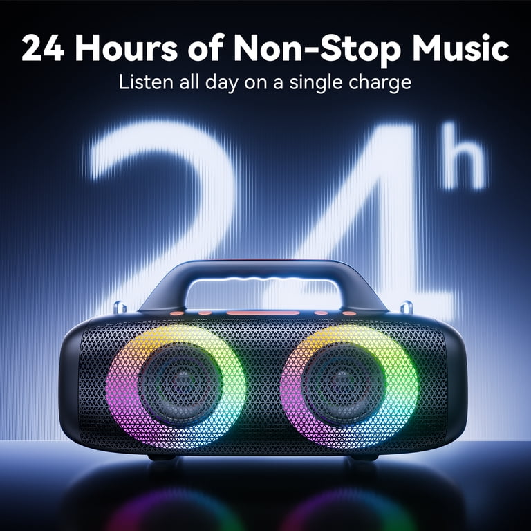 VEATOOL Portable Bluetooth Speaker 80W with RGB Lights photo 4