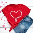 thumbnail image 5 of Ounisa Womens Love Heart Letters Shirts Short Sleeve Valentines Crewneck Colorful Heart Graphic Tees Tops, 5 of 5