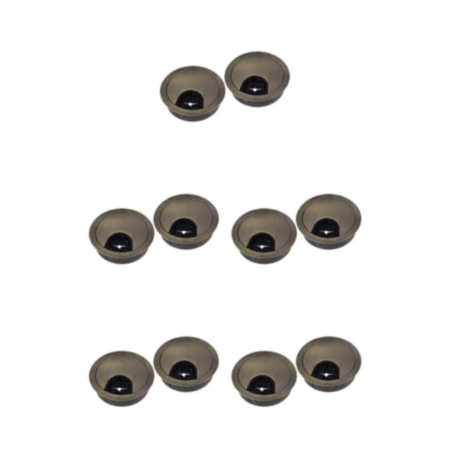Guardoinrt 2Pcs 60mm Desk Table Grommet Cable Port Wire Hole Cover Efficient Cable Management Bronze 5Set