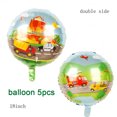 thumbnail image 3 of Decoración de fiesta de cumpleaños para niños, Tractor de granja verde, vehículo excavadora, placa desechable, Pancarta, globos, suministros para Baby Shower, 3 of 5