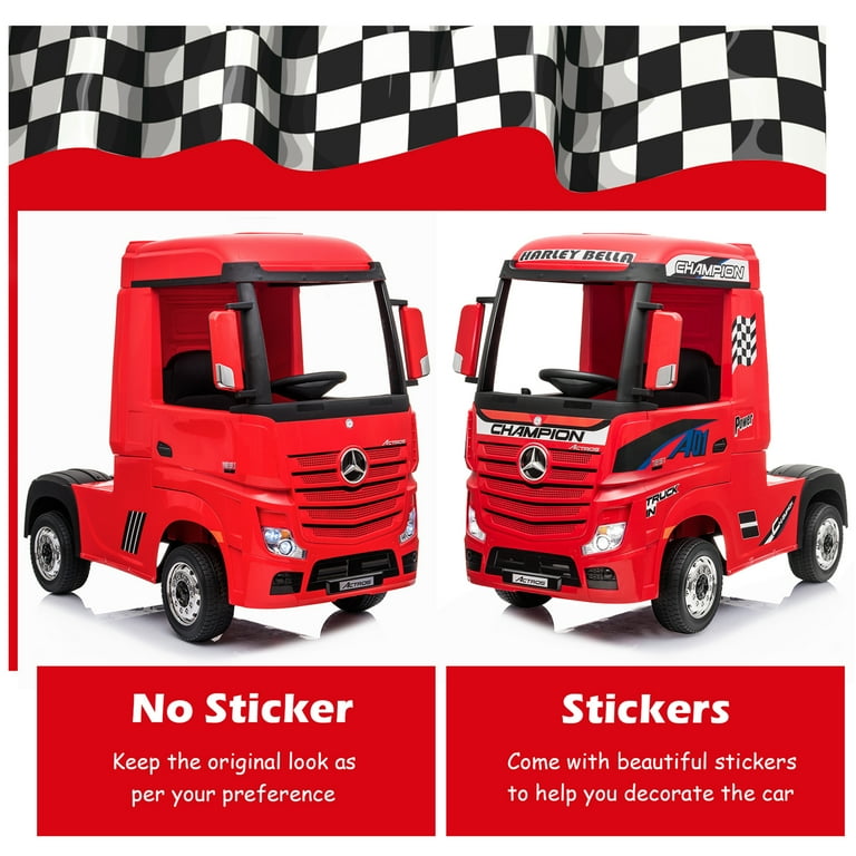 いいネット通販 - 全国送料無料でお届けします Gymax 12V w Actros Benz Mercedes Car on Ride Kids Electric ホビーラジコン