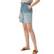 thumbnail image 4 of Pantalones cortos de mezclilla INSPIRE CHIC para mujer, con cintura elástica, pierna recta, jeans cortos casuales, azul S, 4 of 6