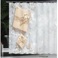 thumbnail image 3 of Ambesonne Romantic Shower Curtain, Boho Gift Boxes and Hearts, 69"Wx70"L, Coconut Beige, 3 of 4