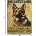 thumbnail image 7 of 12x8 inches Beware of Dog Signs for Fence, Warning Tin Sign "MY GERMAN SHEPHERD HAS ATTITUDE", Home Kitchen Farm Garden Garage Wall Decor, 7 of 7
