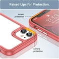 thumbnail image 4 of Case for iPhone 11 Pro Max Case Slim Dropproof [Defend from Drop/Scratch/Slip/Fingerprint] Clear Acrylic Hard Back Soft TPU Bumper Hybrid Phone Cover for iPhone 11 Pro Max-Red, 4 of 14