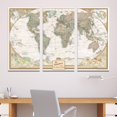 thumbnail image 4 of 3 Panel - Personalized Canvas Executive World Travel Map with pins- Extra Large Wall Map, 4 of 4