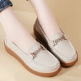 thumbnail image 5 of White Ladies Casual Flats With Round Toe Design Metal Buckle Detail Comfortable Wear, 5 of 9