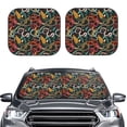 thumbnail image 2 of Xecao Snake And Flower for Foldable Car Sun Shades (2-Pack) offer sun protection with an easy-fold design for convenient windshield shading., 2 of 7