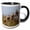 Black/White, variant on 3drose, Crested Caracara, Caracara Cheriway., 11oz Two-tone Black Mug