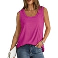 thumbnail image 4 of Womens Clothing Kelon Womens Summer Sleeveless Tank Tops Cowl Neck Fashion Beach Vacation Clothes Business Casual Outfit, M, 4 of 7