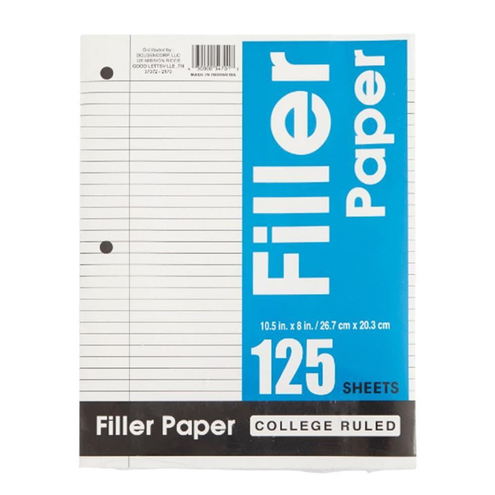 Filler Notebook Paper College Ruled 125 Sheets Walmart Canada