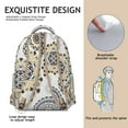 thumbnail image 5 of Ethnic Vintage Boho Backpack - Tribal Design & Durable Oxford Material | Spacious 17" Laptop Sleeve, Water-Resistant Daypack for School & Travel, 5 of 6