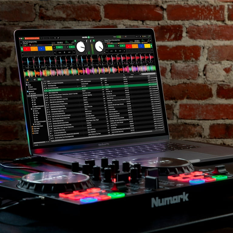 Numark Beginners Party Mix II - DJ Controller Set with Built-In Lights,  Mixer for Serato Lite and Algoriddim Pro AI