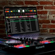 Numark Beginners Party Mix II DJ Controller Set with Built-In Lights, Mixer for Serato Lite