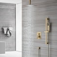 thumbnail image 4 of Boyel Living 10 inches Rain Shower System Ceiling Mount Dual Shower Heads with Adjustable Handheld Shower Brushed Gold, 4 of 10