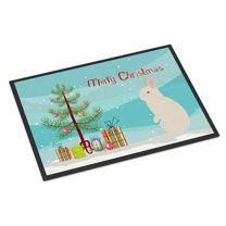 Carolines Treasures BB9332MAT New Zealand White Rabbit Christmas Indoor or Outdoor Mat, 18 x 27 in.