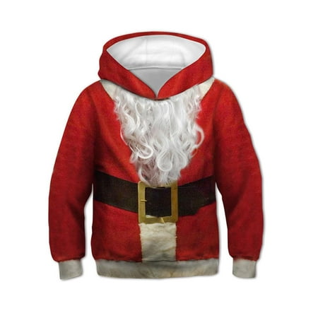 

Baby Hoodie Kids Christmas Spring Autumn Winter Warm Thick Hoodie Sweatshirt Pullover Tops Boys Girls Cute Hoody Hooded Sweater Children Long-sleeved Outerwear Toddler Infant All-match Jacket