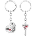 thumbnail image 1 of 1 juego de llaveros para pareja, llaveros de corazón a juego para novio y novia, regalo de San Valentín, 1 of 7
